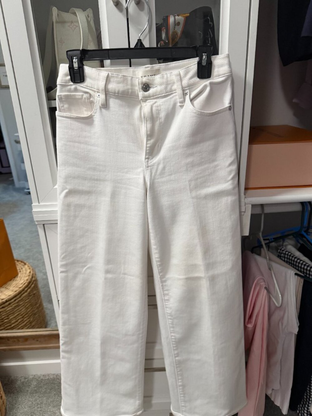 FRAME Le Slim Palazzo BRAND NEW WHITE - Picture 2 of 8